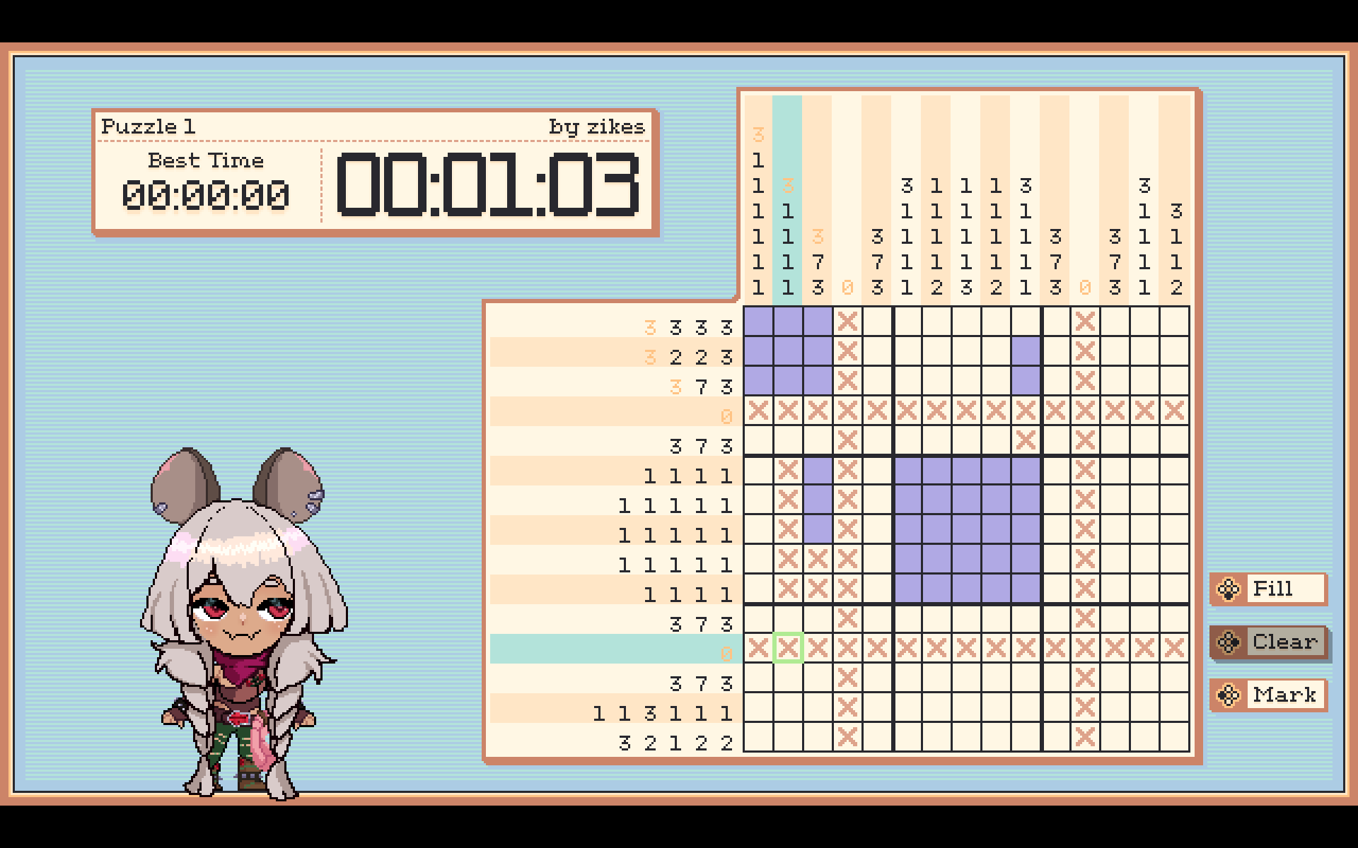 Screenshot of Mega Nonograms: Pixel Art